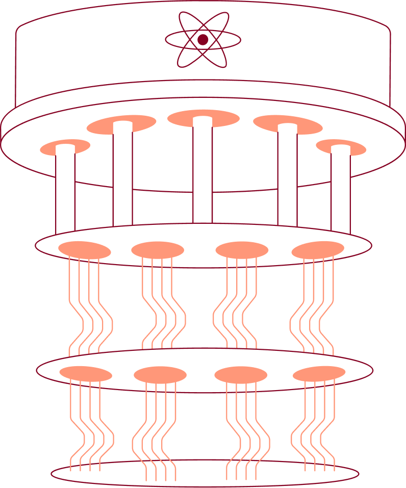 量子コンピューターのイラスト