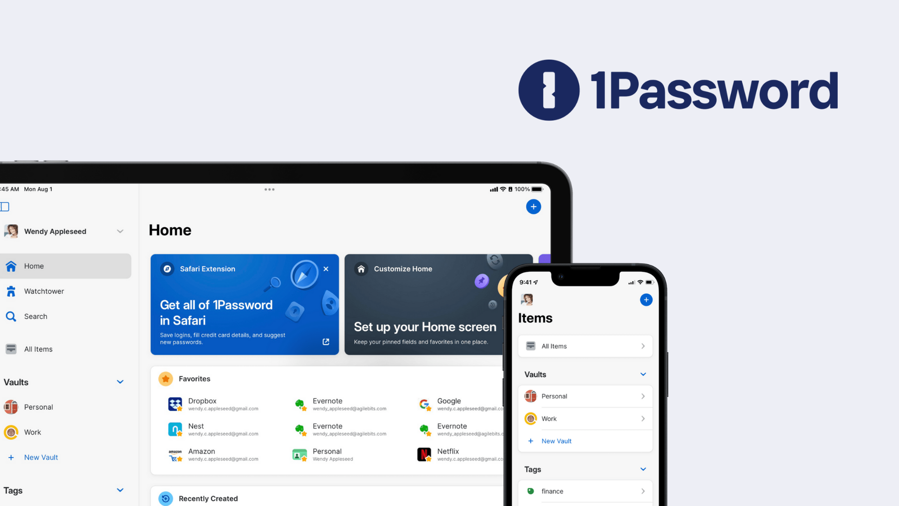 Password manager: 1Password