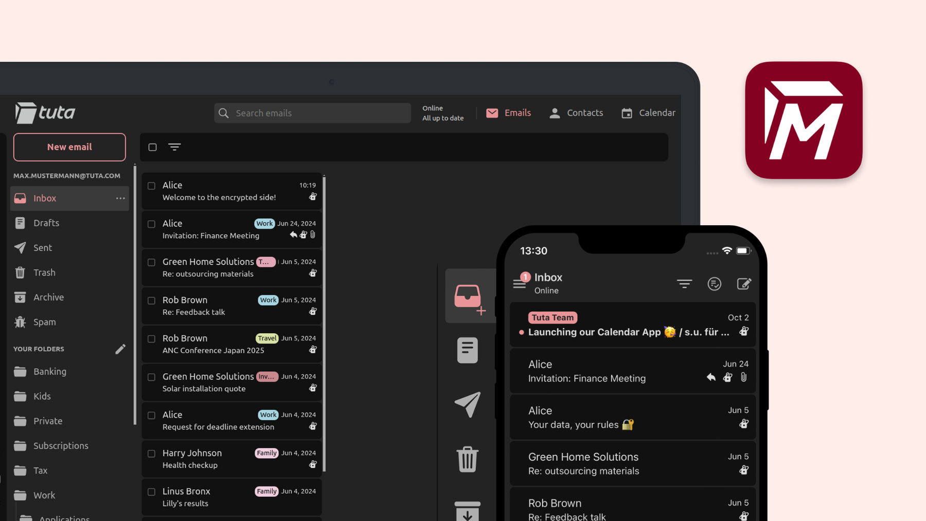 Tuta's verschlüsselte Mailbox