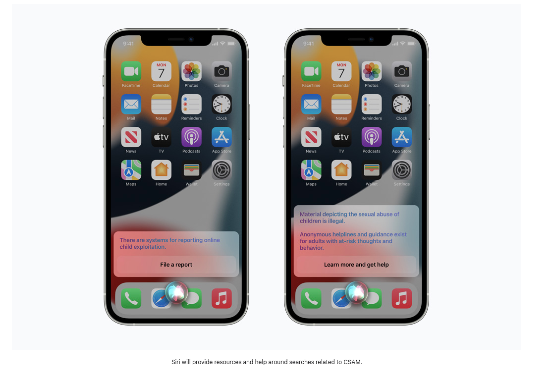 Siri helps with CSAM searches
