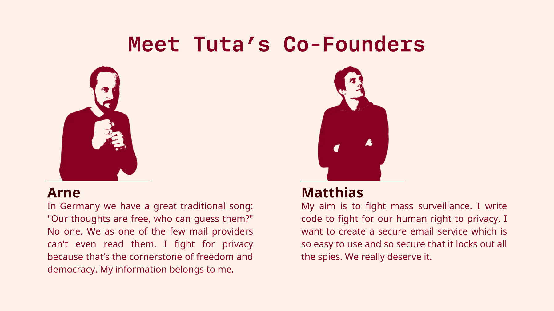 Meet Tuta’s co-founders: Arne and Matthias.