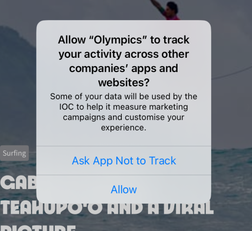 Apple App Tracking-Transparenz.