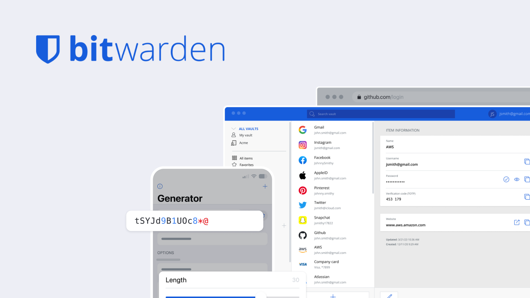 Password manager: Bitwarden