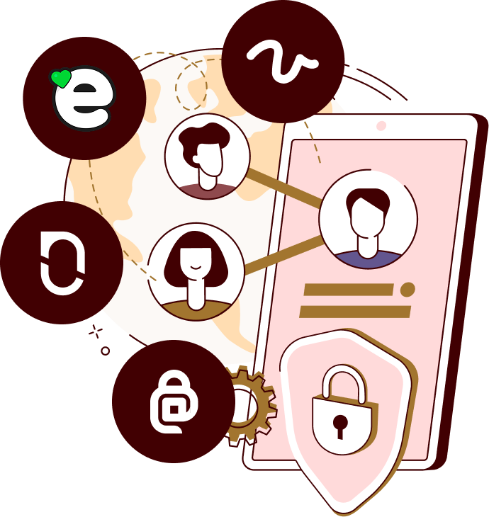 Illustration of friends