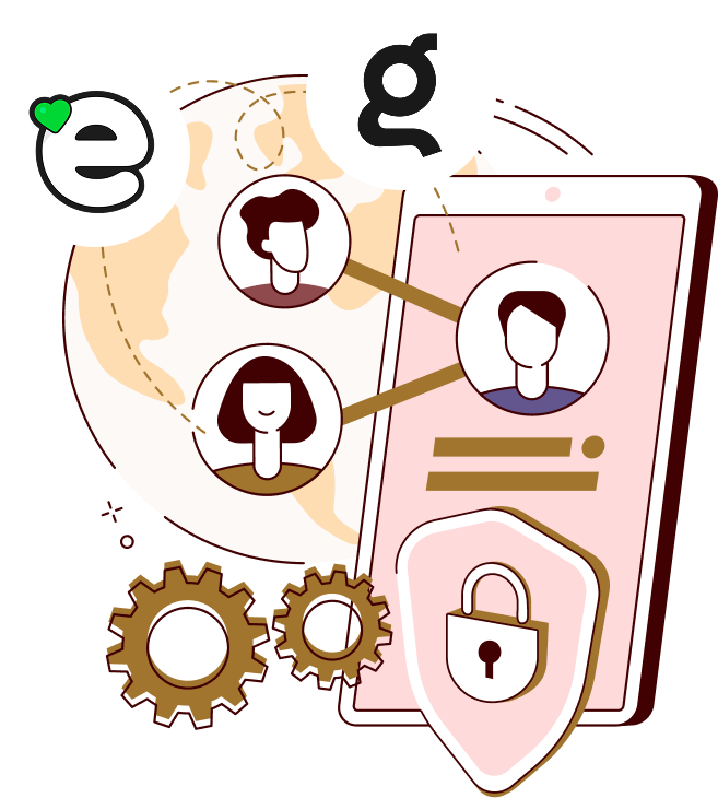 Illustration of friends