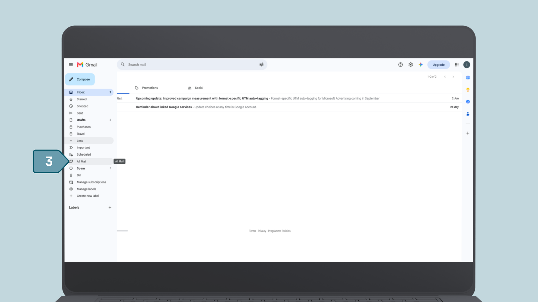 How to search for archived emails in Gmail: Go to all emails in your inbox.