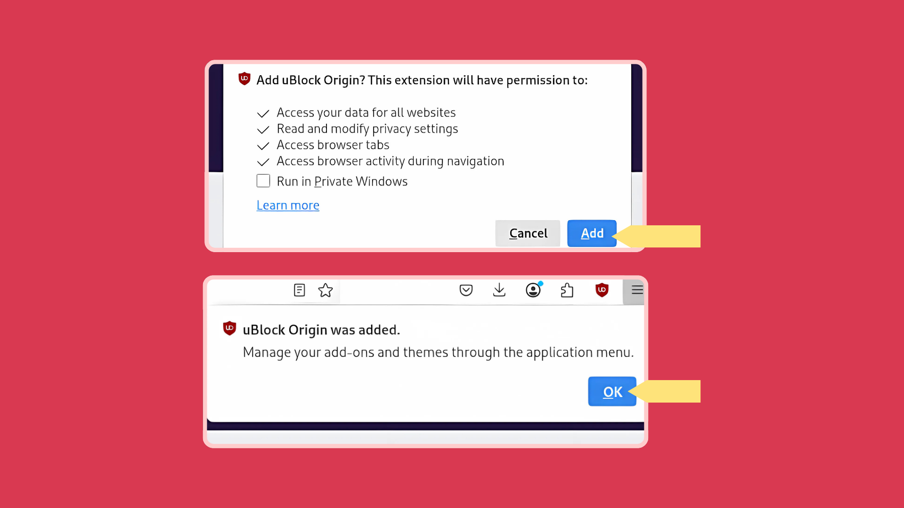 Enable the ad-bock extension in your browser.