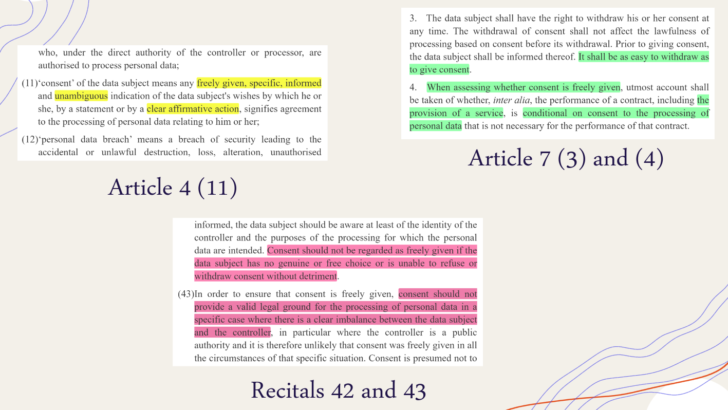 Excerpts from the European GDPR that underline how important our right to privacy is.