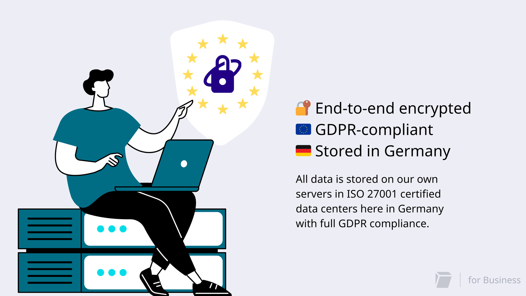 Tuta Mail: end-to-end encrypted, GDPR-compliant, data stored in Germany. All data is stored on our own servers in ISO 27001 certified data centres here in Germany with full GDPR compliance.