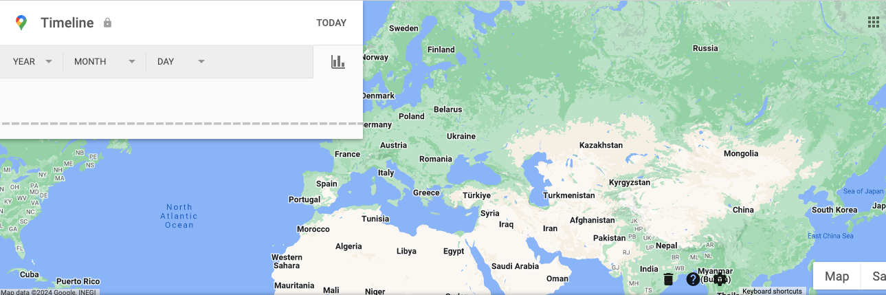 Google timeline.