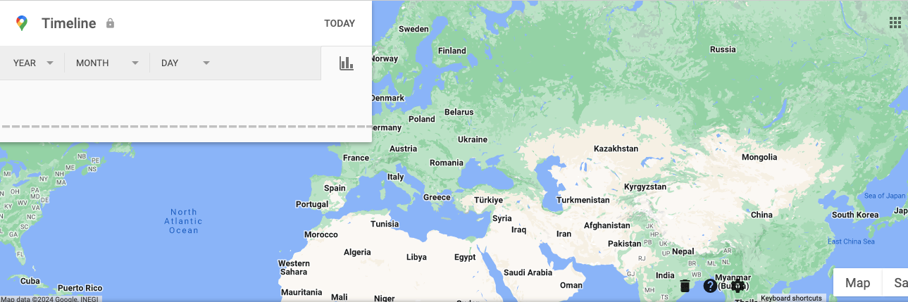 Google timeline.