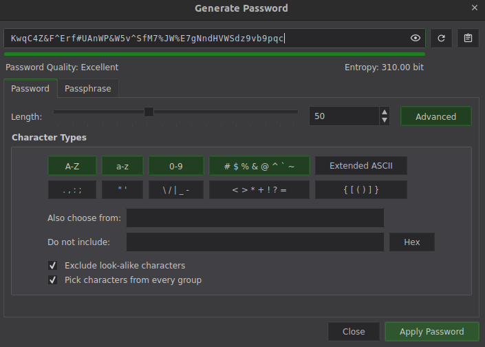 Password Managers make creating strong and unique passwords easy.