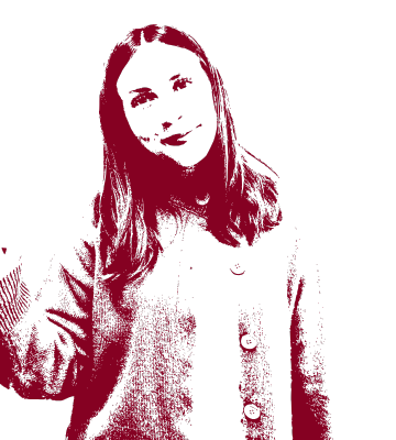 Black and white picture of Lina