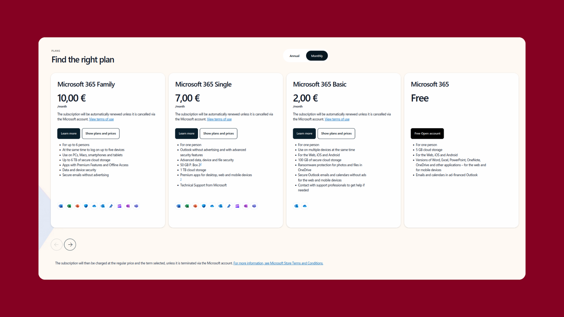 Microsoft Outlook Pricing: Free Outlook, Microsoft 365 Basic, Personal Plan and Family Plan; prices of 2024.