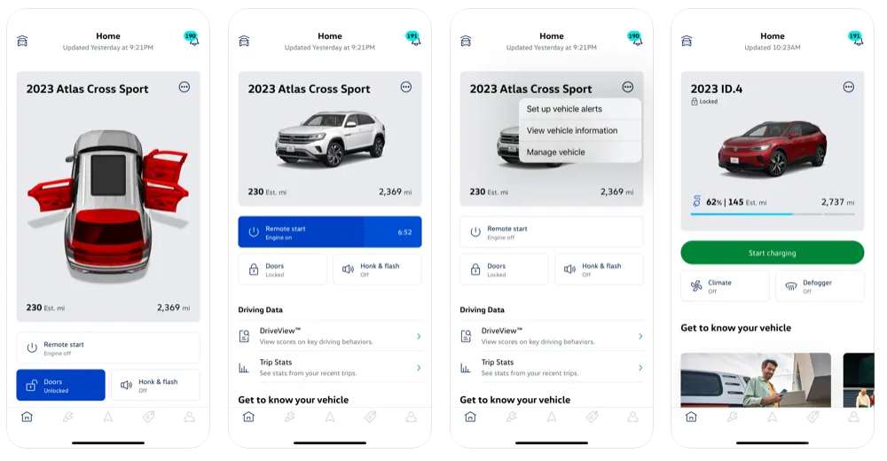 The myVW app listing in Apple’s App Store