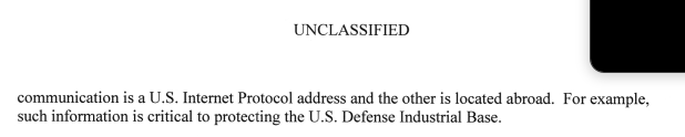 Statements made by USDISR Ronald Moultie