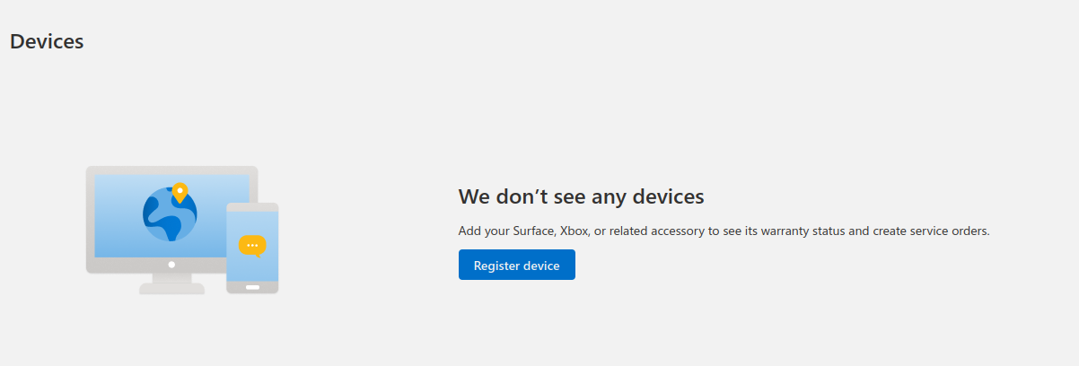 Microsoft’s connected devices menu in Outlook.