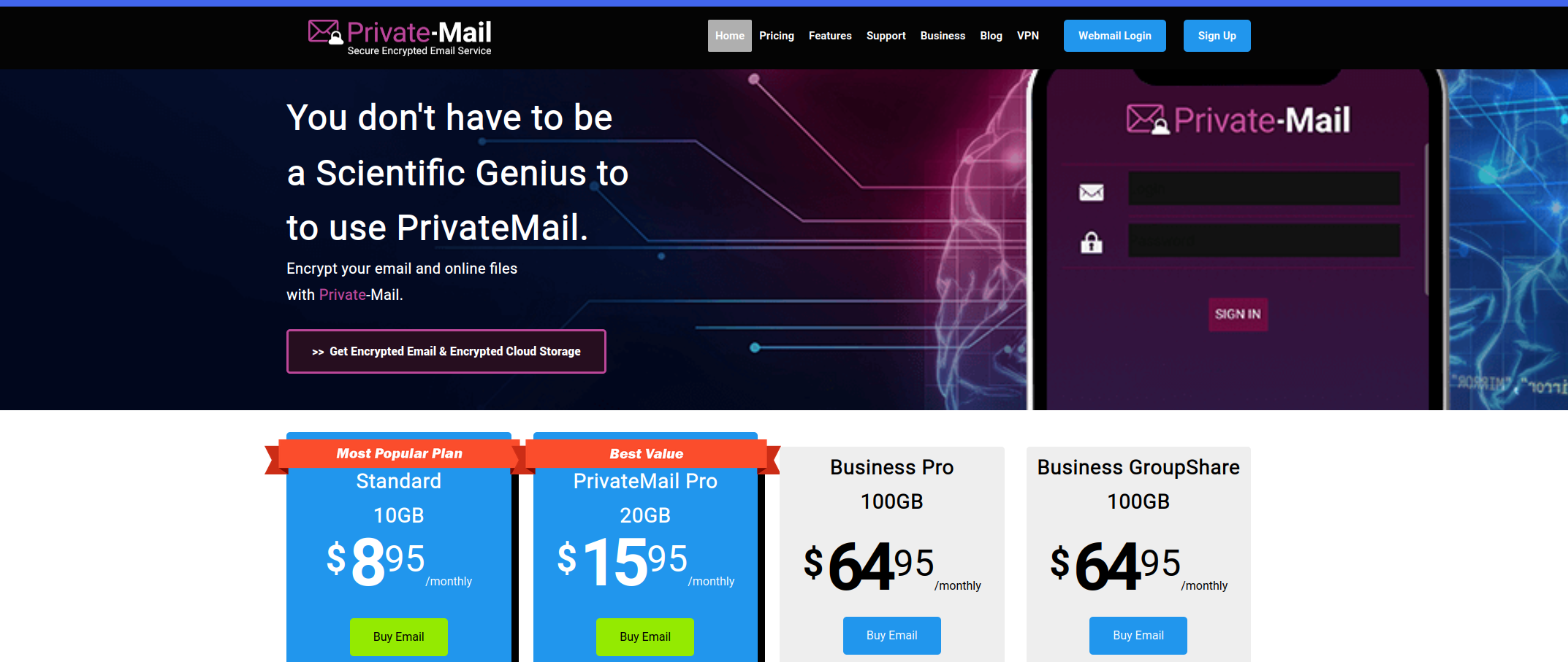 Private-Mail is known for its privacy protection, but is based in the US.