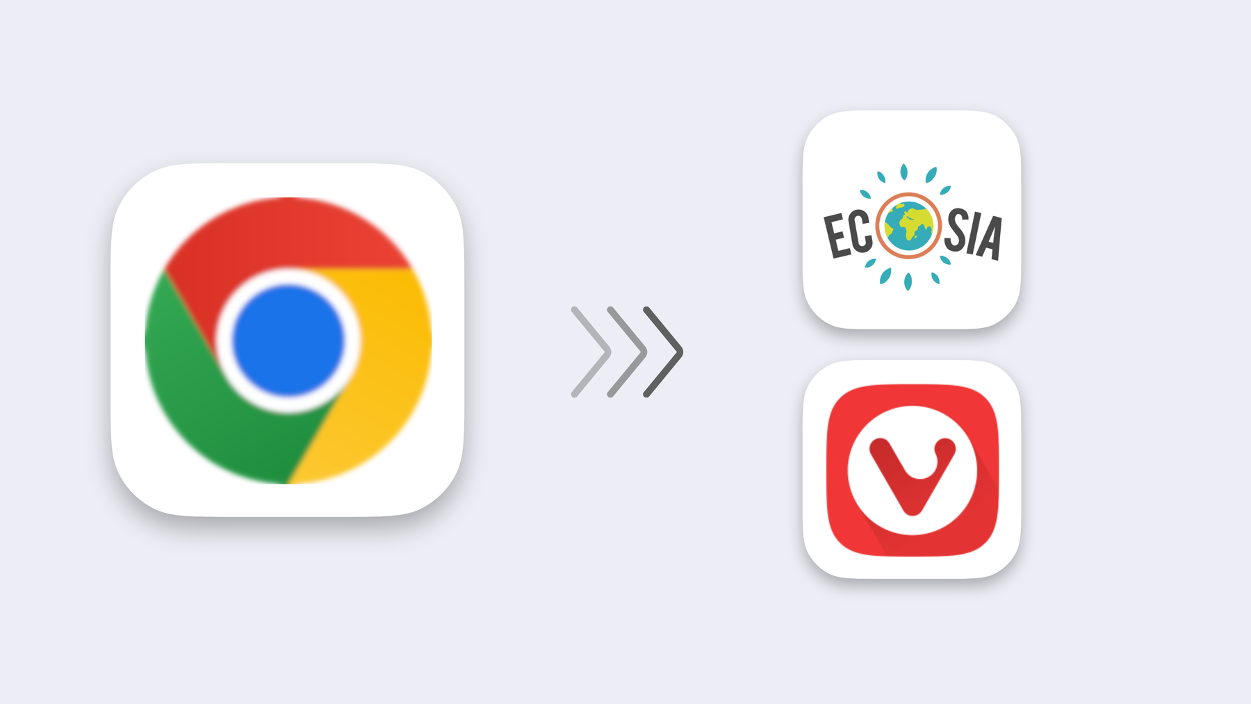 Replace Google Chrome with Ecosia Browser or Vivaldi.