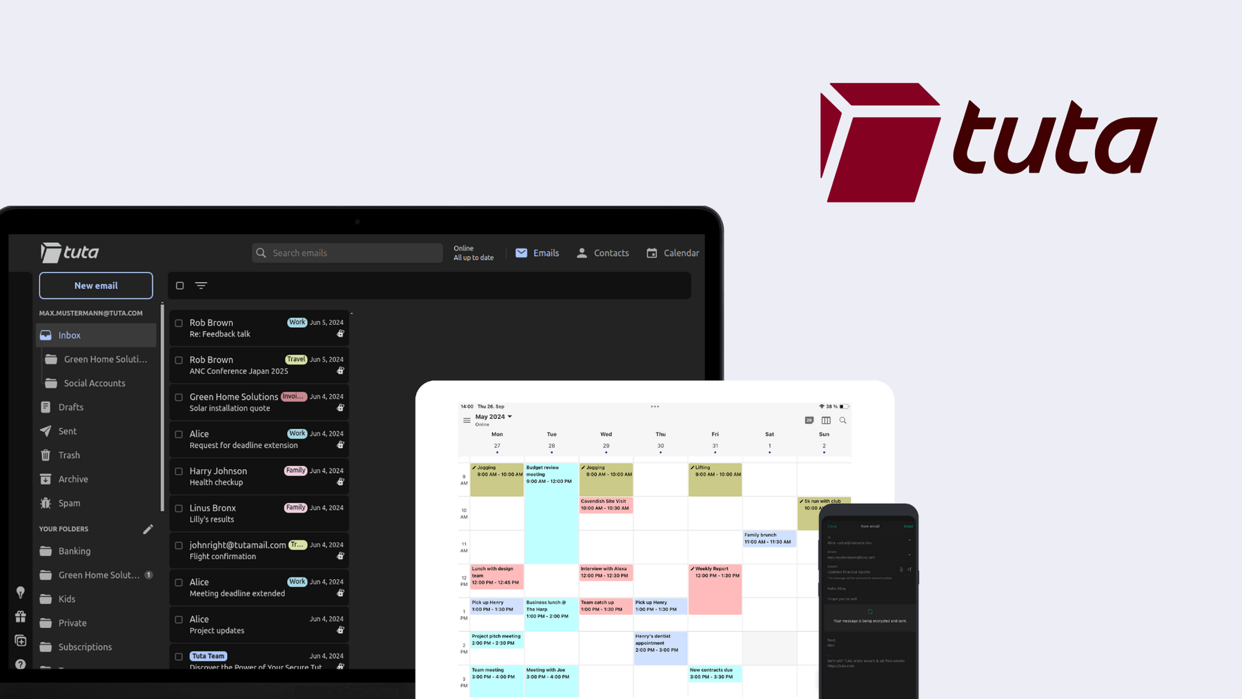 Tuta Mail - the best email account available for free with strong encryption.