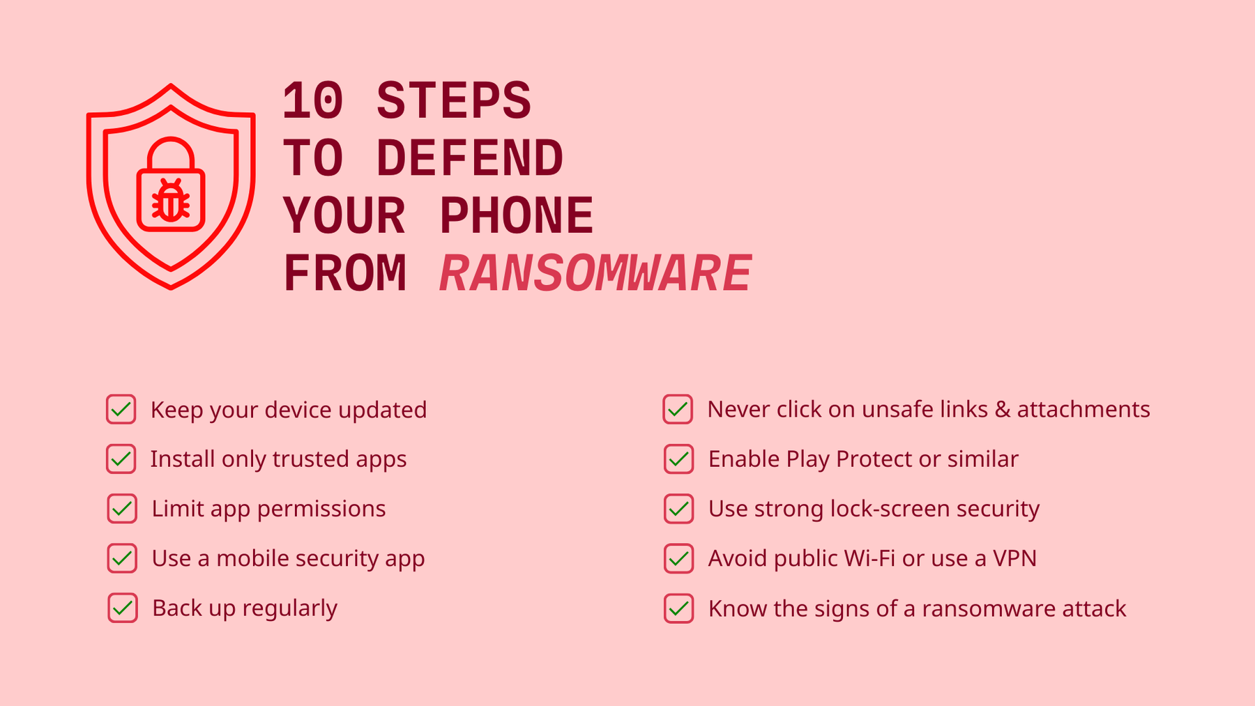 10 Steps to defend your phone from ransomware