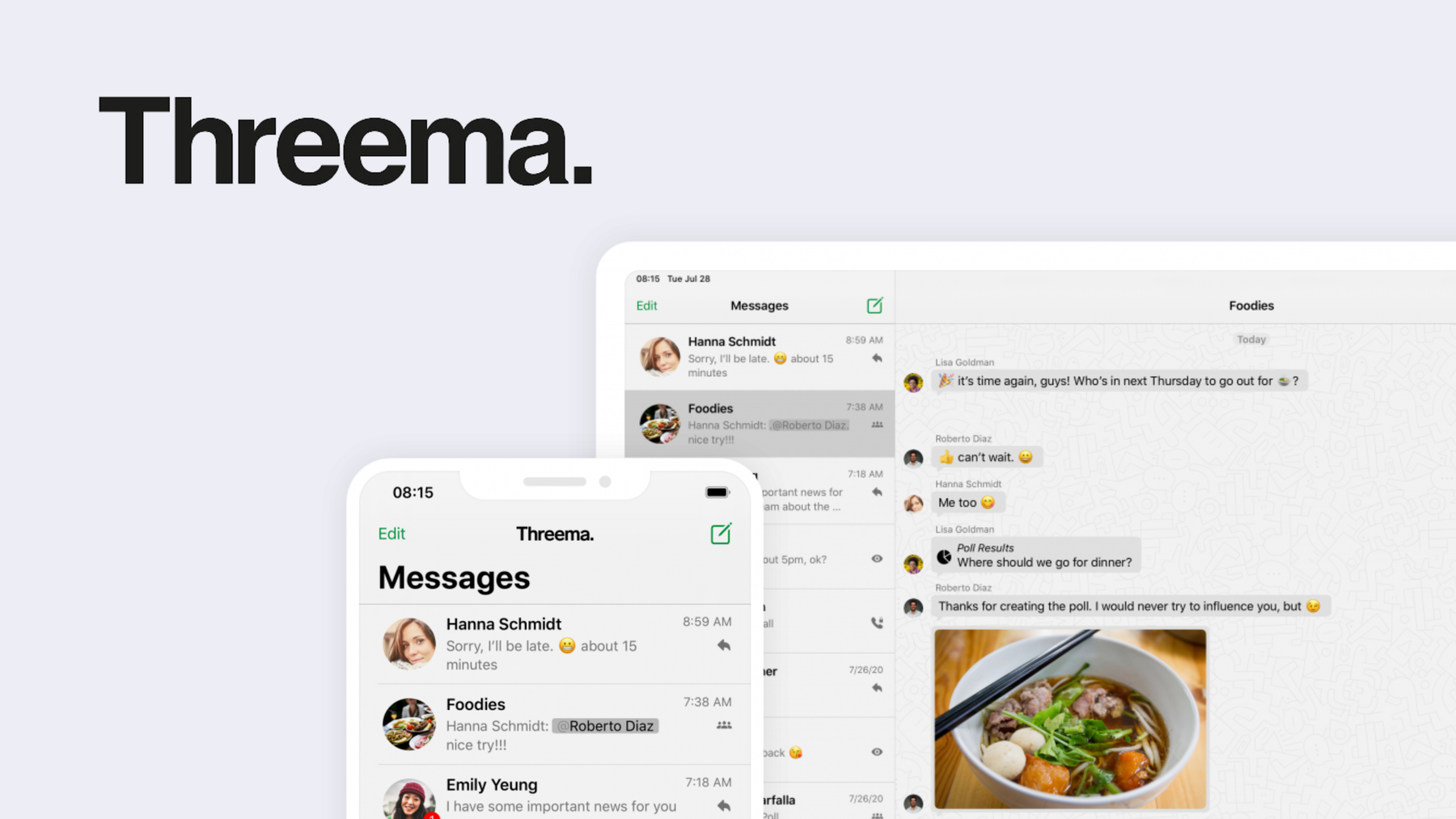 Threema is a chat app similar to WhatsApp that does not ask for your phone number.