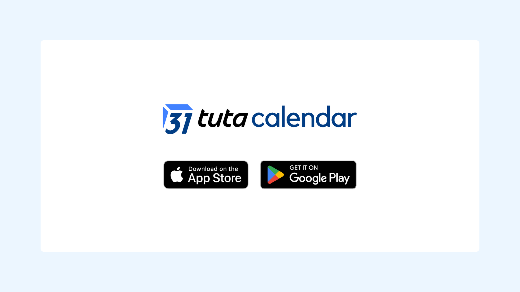 Tuta Calendar available for download on the App Store and Google Play.