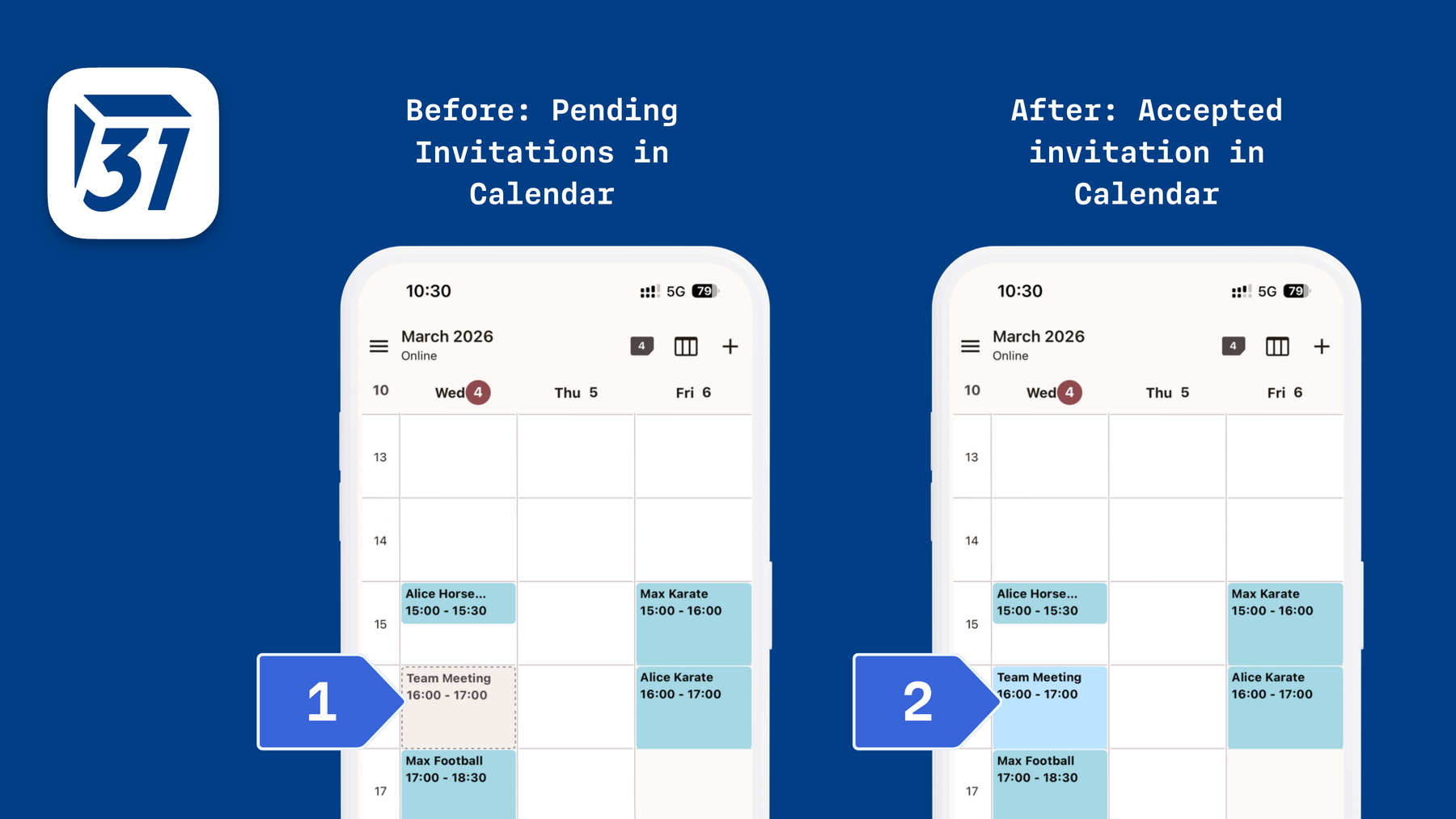 Tuta Calendar now has Pending Invitations to help you distinguish which invitations are unanswered in the calendar.