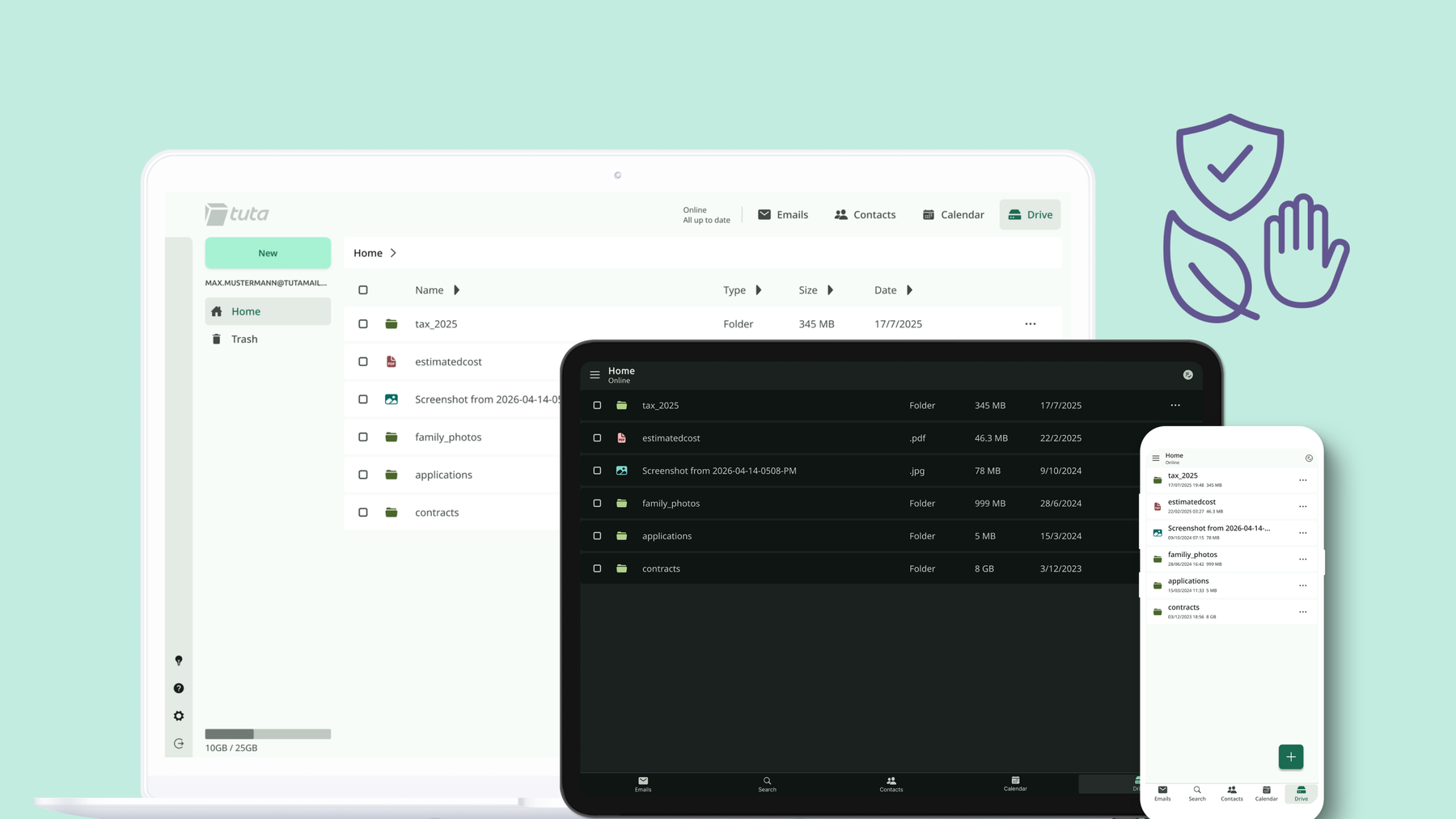 Tuta Drive in beta: private, green, secure.