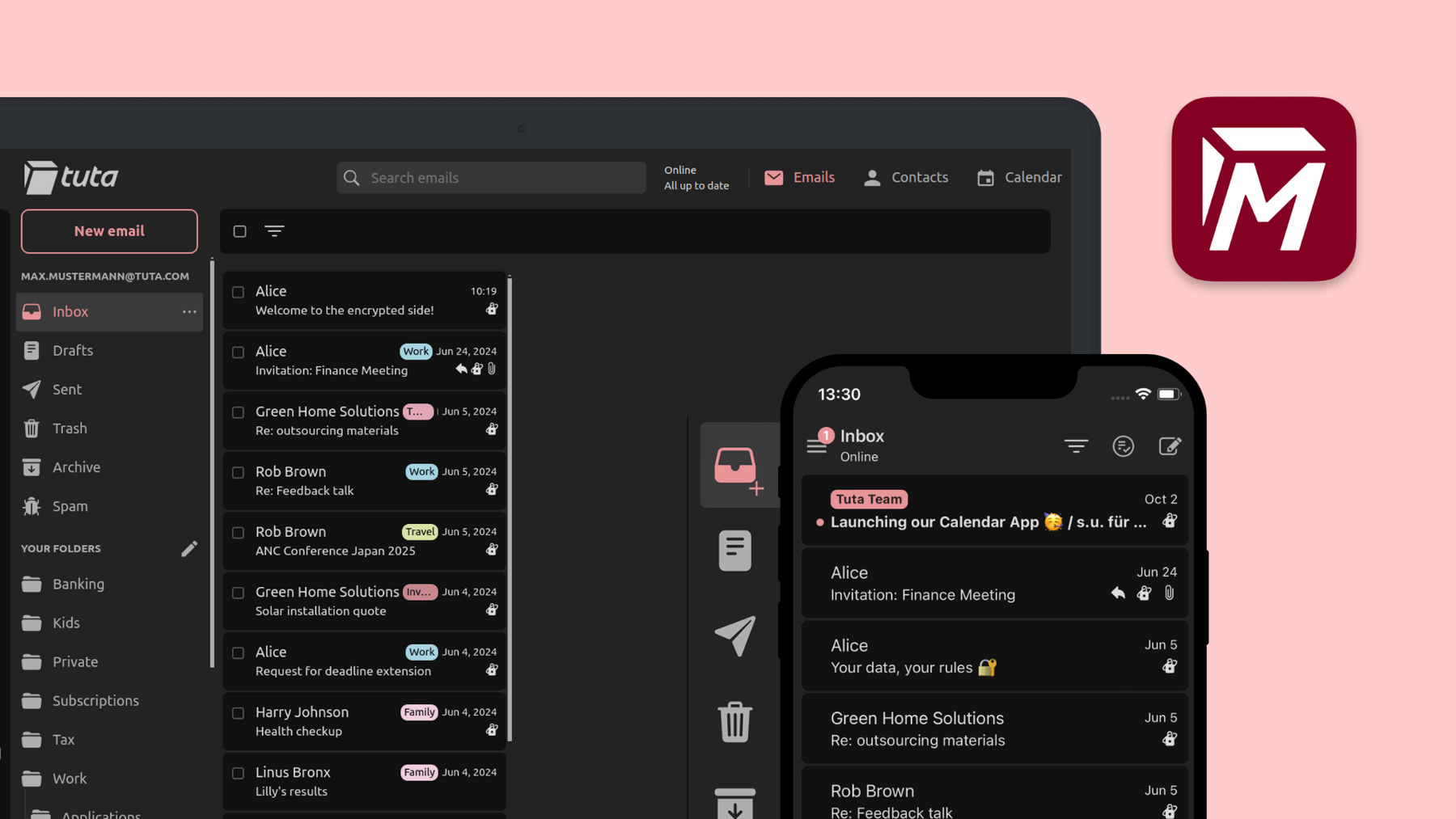 Tuta Mail is a privacy focused app that’s end-to-end encrypted and comes with no tracking or ads.