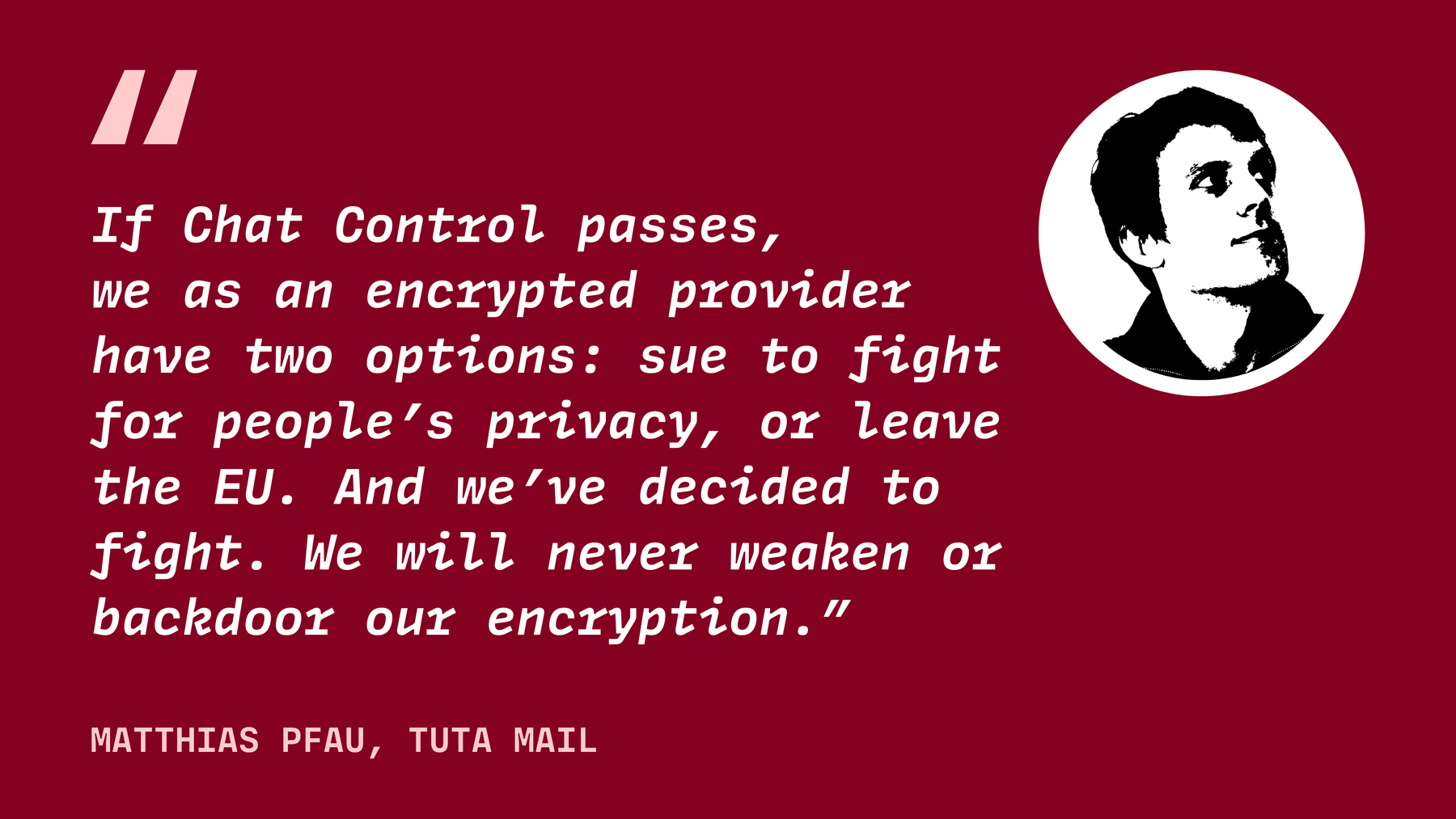 Tuta statement: We’d rather sue the EU than break our encryption.