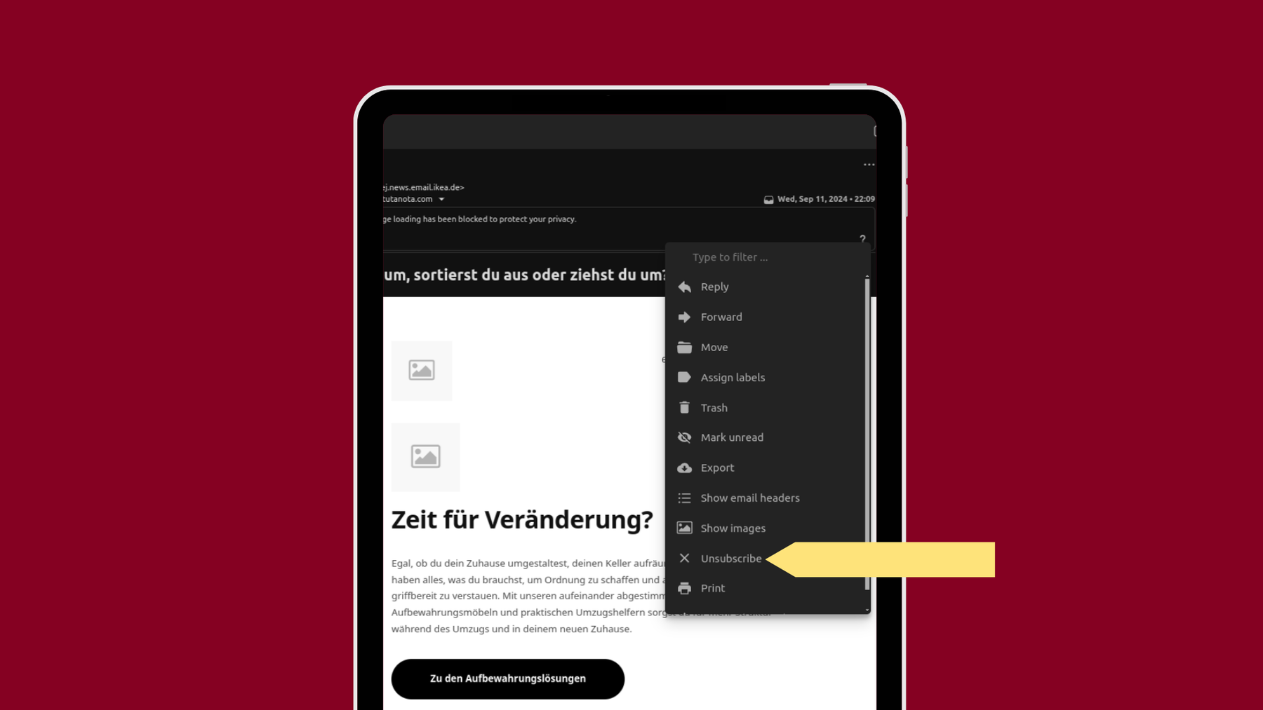 Tuta Mail Unsubscribe