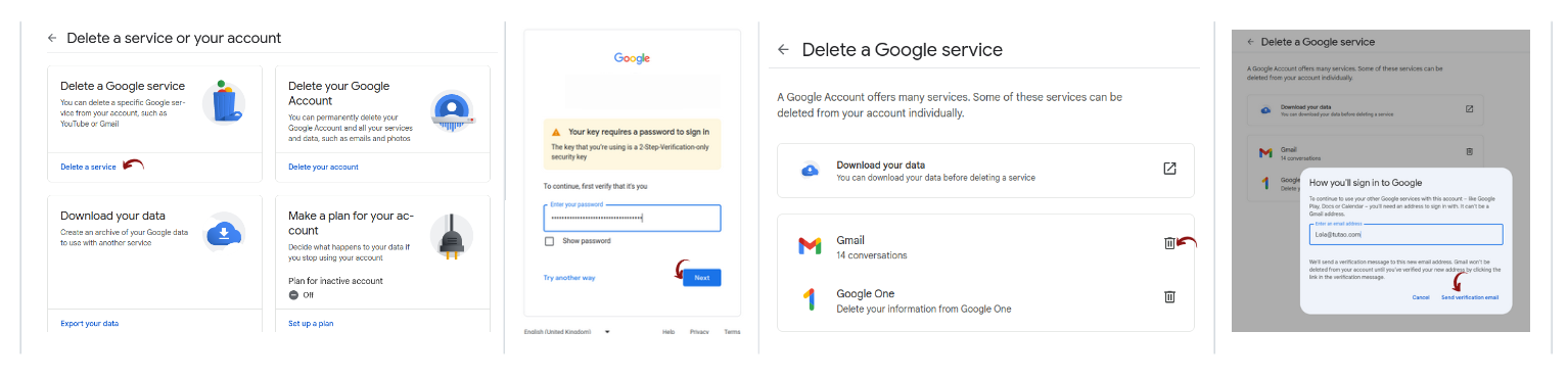 Don't lose access when deleting your Gmail address by choosing a takeover address.
