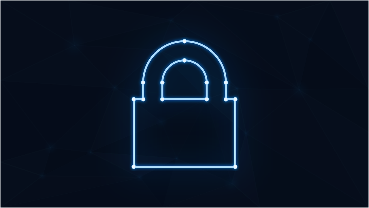 Padlock symbolizing encryption of data.